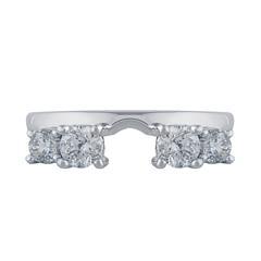 EternalDia 1 Carat T.W. Diamond 14kt White Gold Insert/gaurd Ring - EternalDia