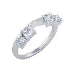 EternalDia 1 Carat T.W. Diamond 14kt White Gold Insert/gaurd Ring - EternalDia