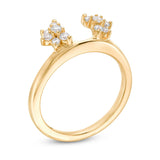 1/4 Cttw Diamond Starburst Solitaire Enhancer Ring In 14K Yellow Gold (0.25 Cttw, I-I2) Diamond Guard Ring