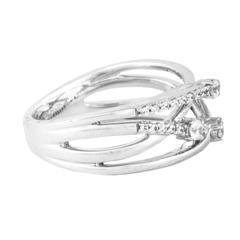 EternalDia 1/3 Carat T.W. Diamond 10kt Pink gold crossover Fashion Ring - EternalDia