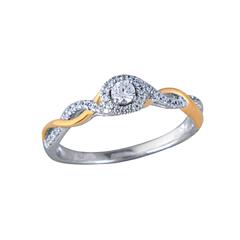 EternalDia 1/4 Carat T.W. Diamond 10k white gold Promise Ring - EternalDia
