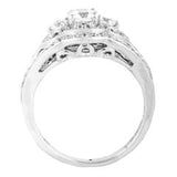 EternalDia 1 Carat T.W. Diamond 14kt White Gold Three Stone Engagement Ring - EternalDia