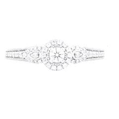 EternalDia 3/8 Carat T.W. Diamond 10kt White Gold Bridal set Ring - EternalDia