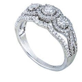 EternalDia 1/2 Carat T.W. Diamond 10kt White Gold Fashion Ring - EternalDia