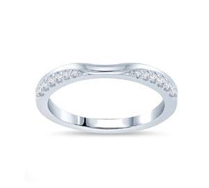 EternalDia 1/6 CT. T.W. Diamond  Anniversary Wedding Band in 14K White Gold (HI/I2) - EternalDia