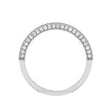 EternalDia Round 0.5 Ct White D/VVS1 Diamond 14k Finish Sterling Silver Half Eternity Ring - EternalDia