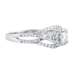 EternalDia 1/2 Carat T.W. Diamond 10kt White Gold Engagement Ring - EternalDia