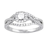 EternalDia 1/2 Carat T.W. Diamond 10kt White Gold Engagement Ring - EternalDia