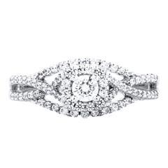 EternalDia 1/2 Carat T.W. Diamond 10kt White Gold Engagement Ring - EternalDia