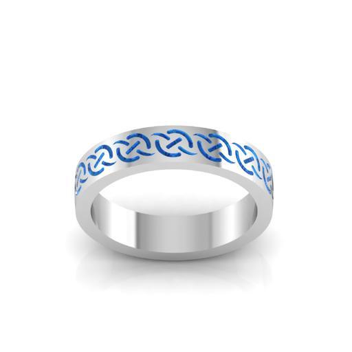 EternalDia Enamel Celtic Inspired Band Ring In 925 Sterling Silver For Men's - EternalDia