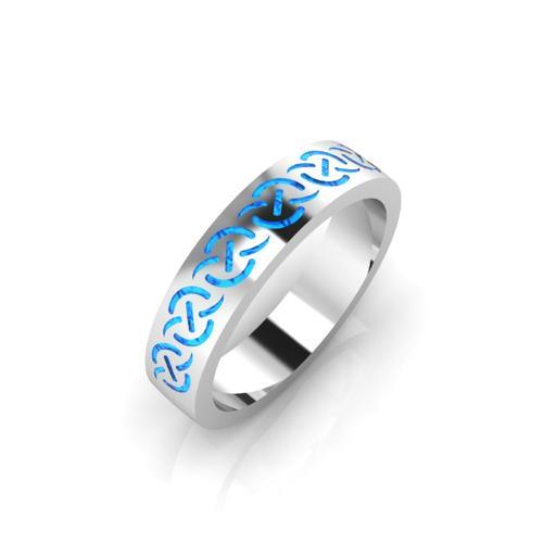 EternalDia Enamel Celtic Inspired Band Ring In 925 Sterling Silver For Men's - EternalDia