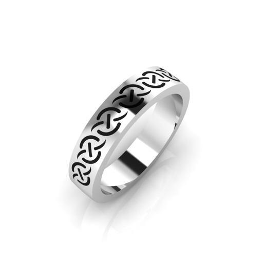 EternalDia Enamel Celtic Inspired Band Ring In 925 Sterling Silver For Men's - EternalDia