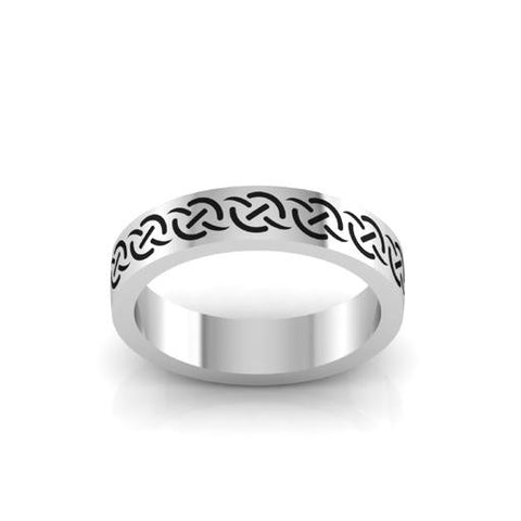 EternalDia Enamel Celtic Inspired Band Ring In 925 Sterling Silver For Men's - EternalDia