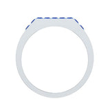 EternalDia Princess Cut 1 Ct D/VVS1 Simulated Diamond Men's Wedding Band Ring In 925 Sterling Silver - EternalDia