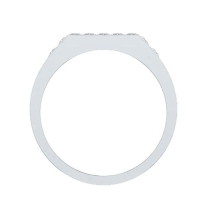 EternalDia Princess Cut 1 Ct D/VVS1 Simulated Diamond Men's Wedding Band Ring In 925 Sterling Silver - EternalDia