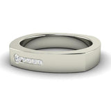 EternalDia Round Shape 0.25 Ct D/VVS1 Diamond Wedding Band Ring In 925 Sterling Silver - EternalDia