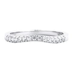 EternalDia 1/5Carat T.W. Diamond 14kt White Gold Contour Ring - EternalDia