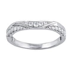 EternalDia 1/4Carat T.W. Diamond 10kt White Gold Contour Ring - EternalDia