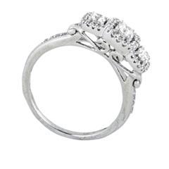 EternalDia 1/2Carat T.W. Diamond 10kt White Gold Three stone Ring - EternalDia