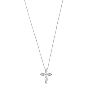 EternalDia Diamond Accent Sterling Silver Cross Pendant - EternalDia