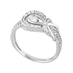 EternalDia 1/3Carat T.W. Diamond 10kt White Gold Fashion Ring - EternalDia