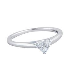 EternalDia 1/5Carat T.W. Diamond 10kt White Gold Infini Heart Ring - EternalDia