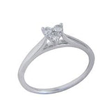 EternalDia 1/5Carat T.W. Diamond 10kt White Gold Infini Heart Ring - EternalDia
