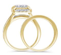 EternalDia 2 Cttw Square Shaped Princess-Cut Diamond Engagement Wedding Bridal Ring in 14K Gold (IJ/I1-I2) - EternalDia