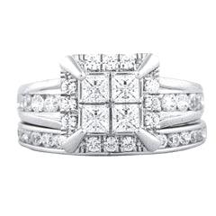 EternalDia 2.00Carat T.W. Diamond 14kt White Gold Bridal Set - EternalDia