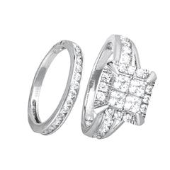 EternalDia 2.00Carat T.W. Diamond 14kt White Gold Bridal Set - EternalDia