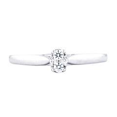 EternalDia 1/10Carat T.W. Diamond 10kt White Gold Infini Oval Ring - EternalDia