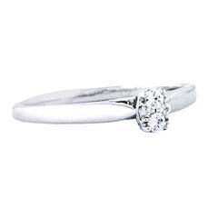 EternalDia 1/10Carat T.W. Diamond 10kt White Gold Infini Oval Ring - EternalDia