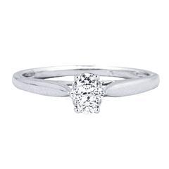 EternalDia 1/5 Carat T.W. Diamond 10kt White Gold Infini Oval Ring - EternalDia