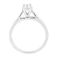 EternalDia 1/3 Carat T.W. Diamond 10kt White Gold Infini Oval Ring - EternalDia