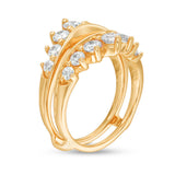 1-1/2 Cttw Diamond Contour Ring Solitaire Enhancer in 14K Yellow Gold (1.50 Cttw, I-I2) Diamond Guard Ring