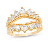 1-1/2 Cttw Diamond Contour Ring Solitaire Enhancer in 14K Yellow Gold (1.50 Cttw, I-I2) Diamond Guard Ring