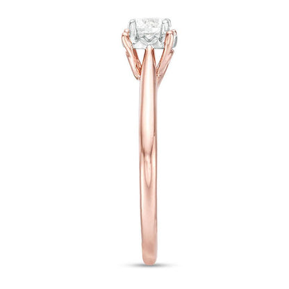 3/8 Cttw Diamond Solitaire Engagement Ring in 10K Rose Gold (0.37 Cttw, I-I3) Diamond Solitaire Ring
