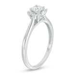 3/8 Cttw Diamond Solitaire Engagement Ring in 10K White Gold (0.37 Cttw, I-I3) Diamond Solitaire Ring