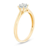 3/8 Cttw Diamond Solitaire Engagement Ring in 10K Yellow Gold (0.37 Cttw, I-I3) Diamond Solitaire Ring