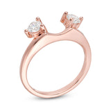 1/2 Cttw Real Diamond Solitaire Wrap Enhancer Ring Wrap in 14K Rose Gold (0.50 Cttw, I-I2) Diamond Guard Ring