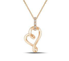 EternalDia Heart Tendril Dangling Pendant Necklace - EternalDia