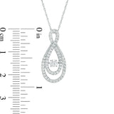 1/2 Cttw Diamond Loop Infinity Pendant in 10K White Gold (0.5 Cttw, J-I3) Dancing Diamond Pendant