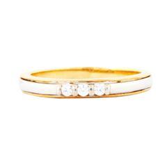 EternalDia 1/4 Carat T.W. Diamond Two tone 10kt Yellow & White Gold Bridal Set - EternalDia