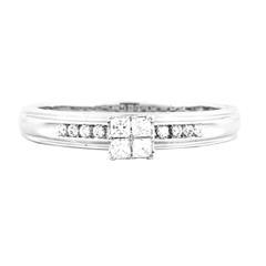 EternalDia 1/4 Carat T.W. Diamond 10kt White Gold Bridal Set - EternalDia