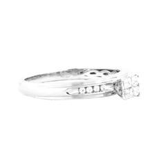 EternalDia 1/4 Carat T.W. Diamond 10kt White Gold Bridal Set - EternalDia