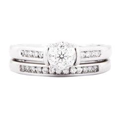 EternalDia 3/8 Carat T.W. Diamond 10kt White Gold Bridal set - EternalDia