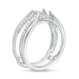 1/5 Cttw Natural Diamond Solitaire Enhancer Ring Wrap in 14K White Gold (0.20 Cttw, I-I2) Diamond Guard Ring
