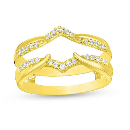 1/5 Cttw Natural Diamond Solitaire Enhancer Ring Wrap in 14K Yellow Gold (0.20 Cttw, I-I2) Diamond Guard Ring