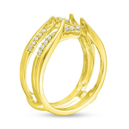 1/5 Cttw Natural Diamond Solitaire Enhancer Ring Wrap in 14K Yellow Gold (0.20 Cttw, I-I2) Diamond Guard Ring