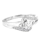 EternalDia 1/5 Carat T.W. Diamond 10kt White gold Promise Ring - EternalDia
